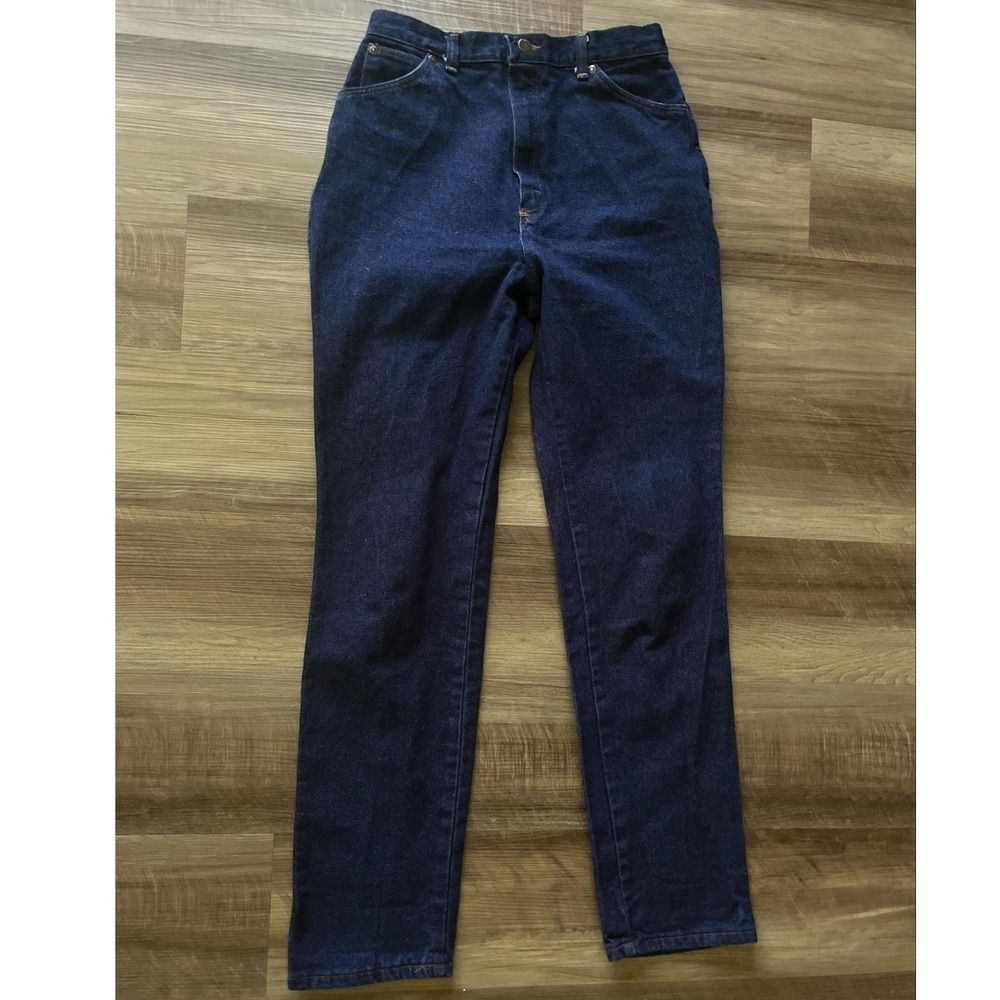 Wrangler Vintage Jeans Womens 14 Blue  High Rise Relaxed Fit Tapered Denim 80s
